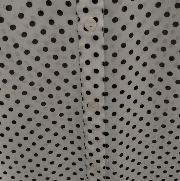 Polka Dot Button Down Blouse - Picture 9 of 11